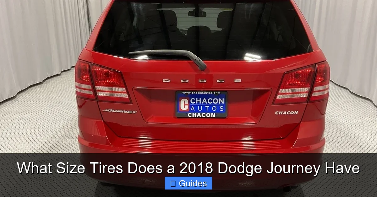 What Size Tires Does a 2018 Dodge Journey Have