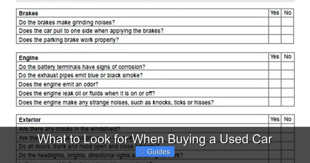 What to Look for When Buying a Used Car