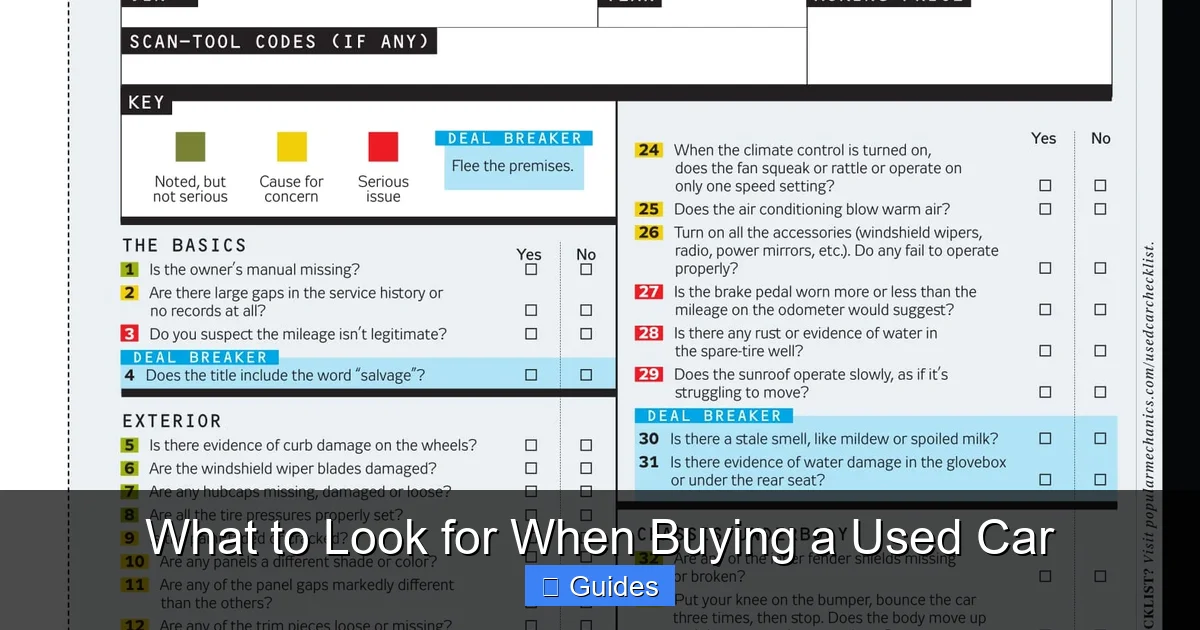 What to Look for When Buying a Used Car
