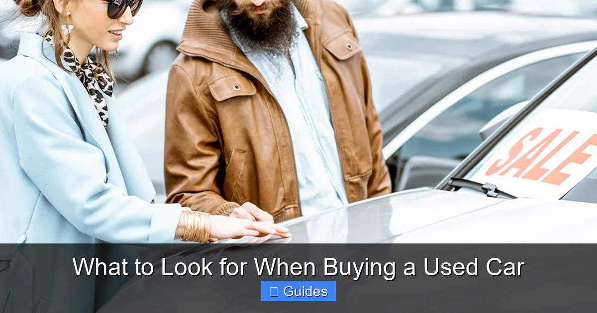 What to Look for When Buying a Used Car