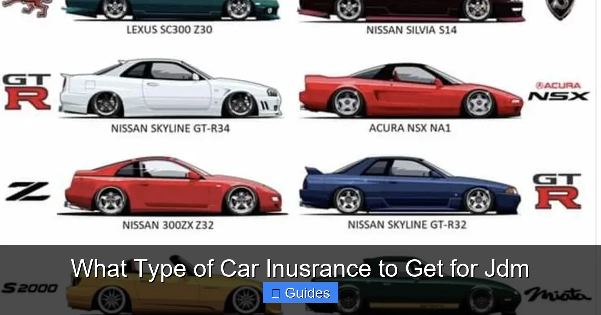 What Type of Car Inusrance to Get for Jdm