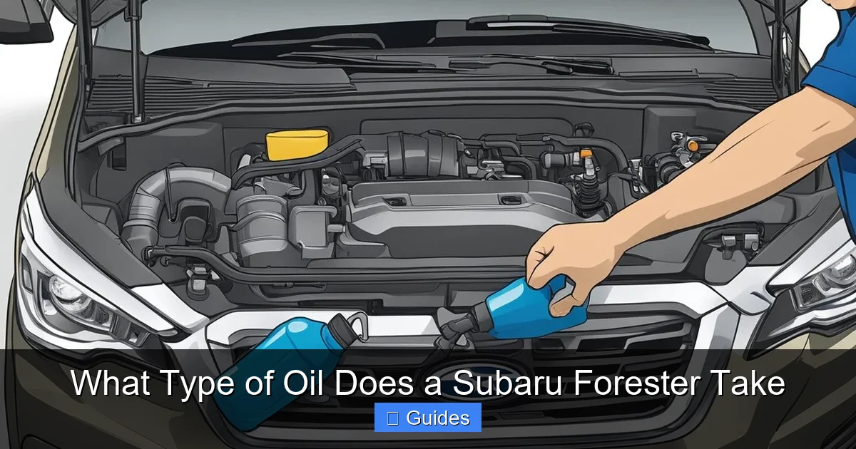 What Type of Oil Does a Subaru Forester Take