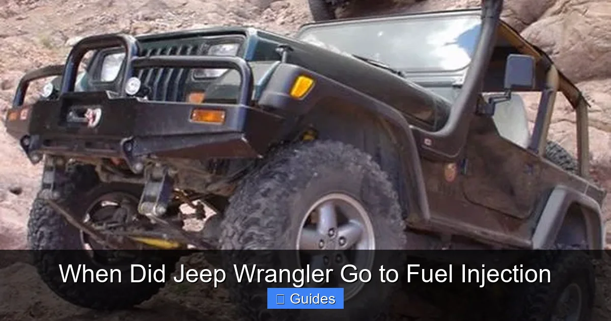 When Did Jeep Wrangler Go to Fuel Injection