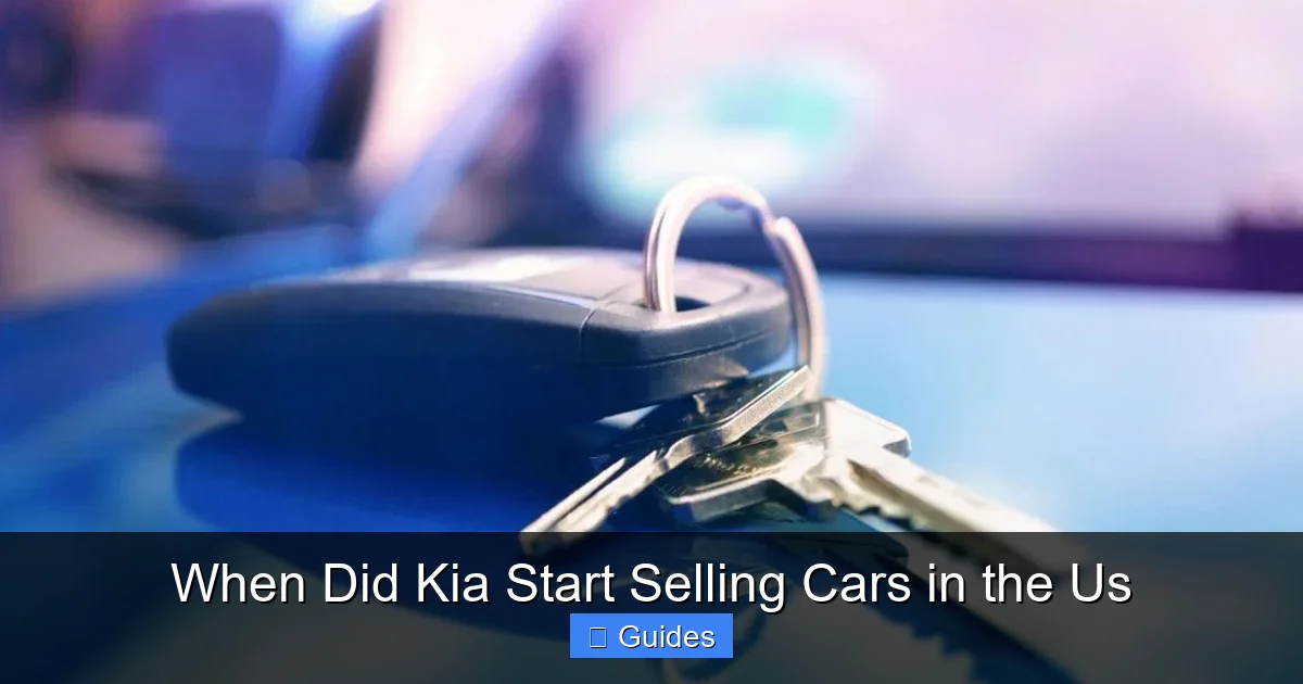 When Did Kia Start Selling Cars in the Us