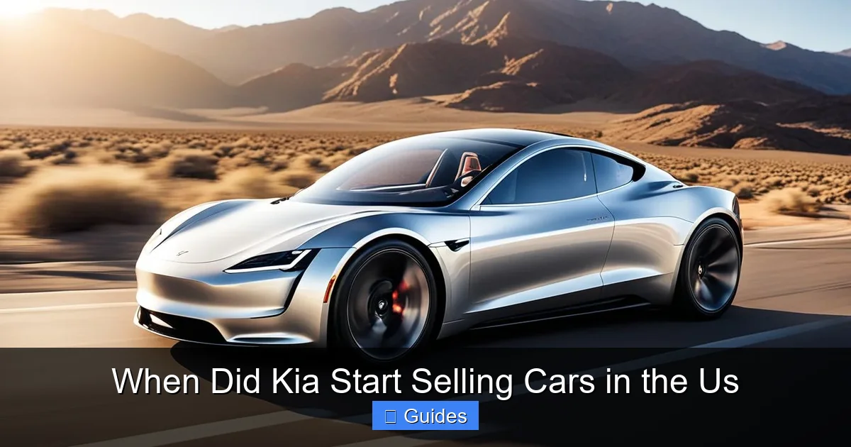 When Did Kia Start Selling Cars in the Us
