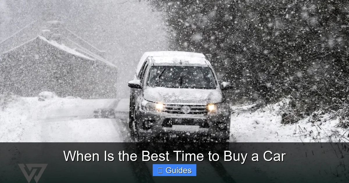 When Is the Best Time to Buy a Car