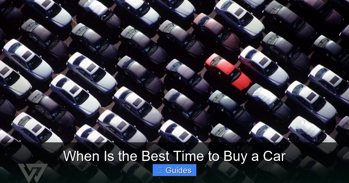 When Is the Best Time to Buy a Car