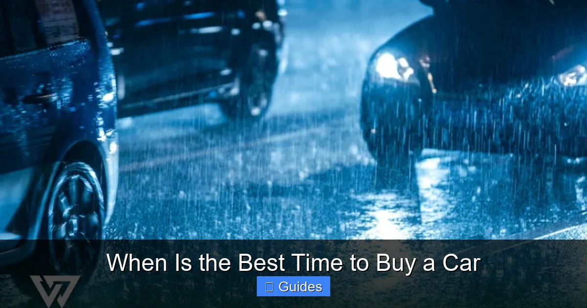 When Is the Best Time to Buy a Car