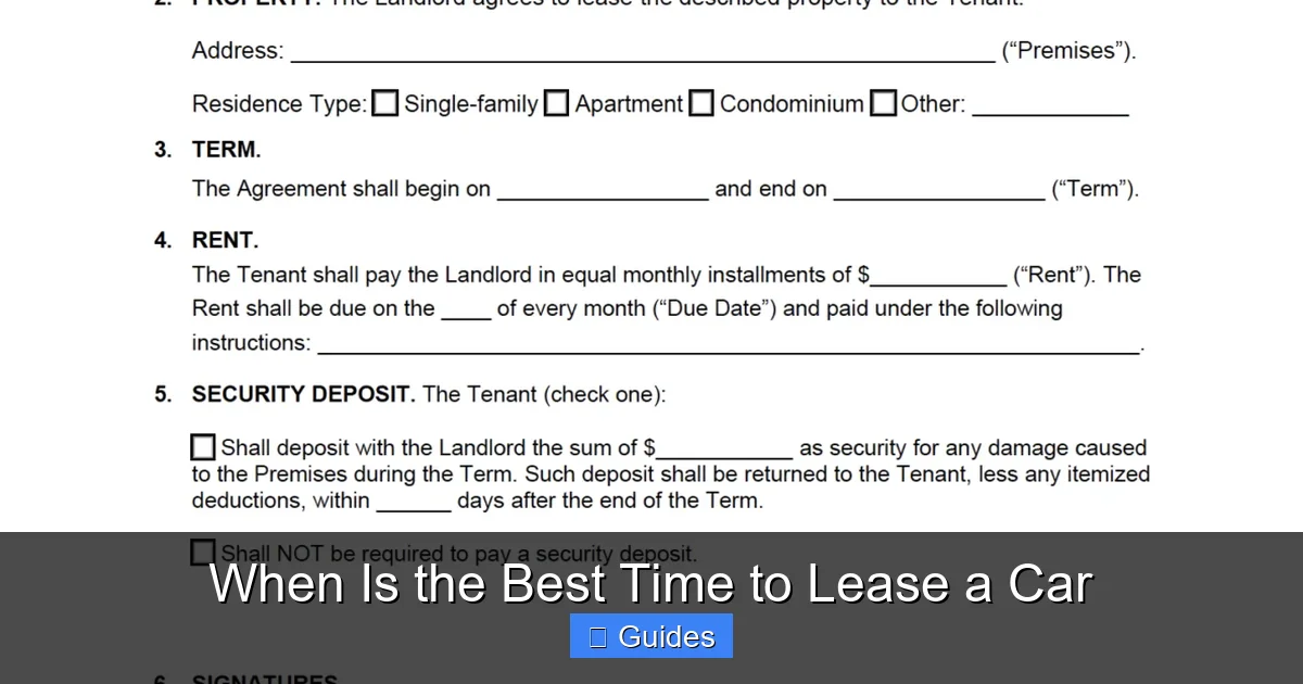 When Is the Best Time to Lease a Car