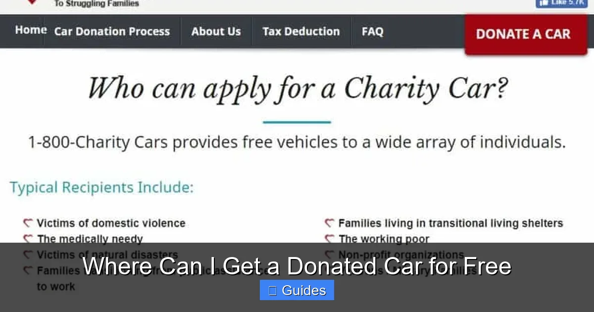Where Can I Get a Donated Car for Free