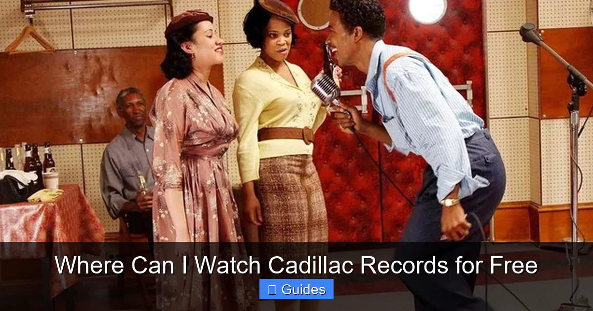 Where Can I Watch Cadillac Records for Free