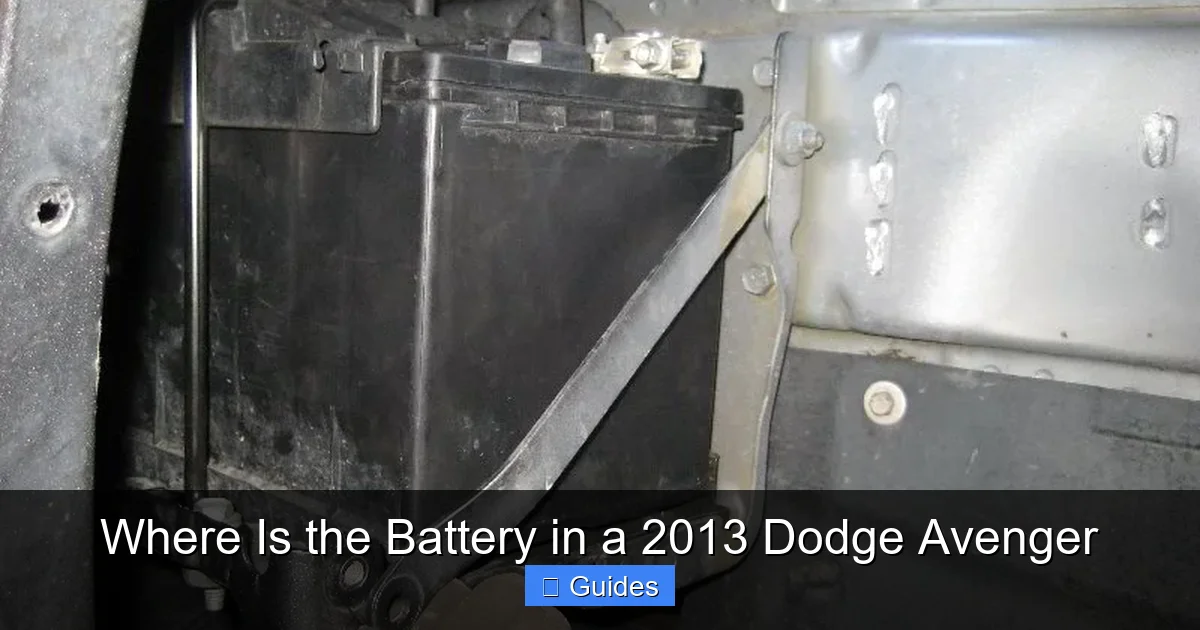 Where Is the Battery in a 2013 Dodge Avenger