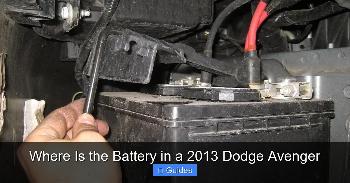 Where Is the Battery in a 2013 Dodge Avenger