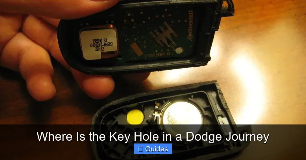 Where Is the Key Hole in a Dodge Journey