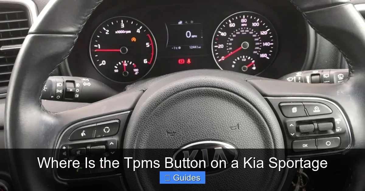 Where Is the Tpms Button on a Kia Sportage
