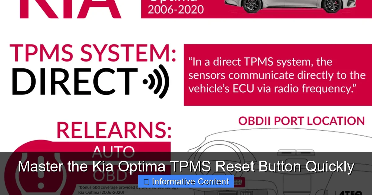 Master the Kia Optima TPMS Reset Button Quickly