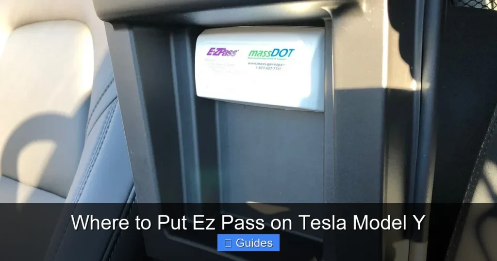 Where to Put Ez Pass on Tesla Model Y