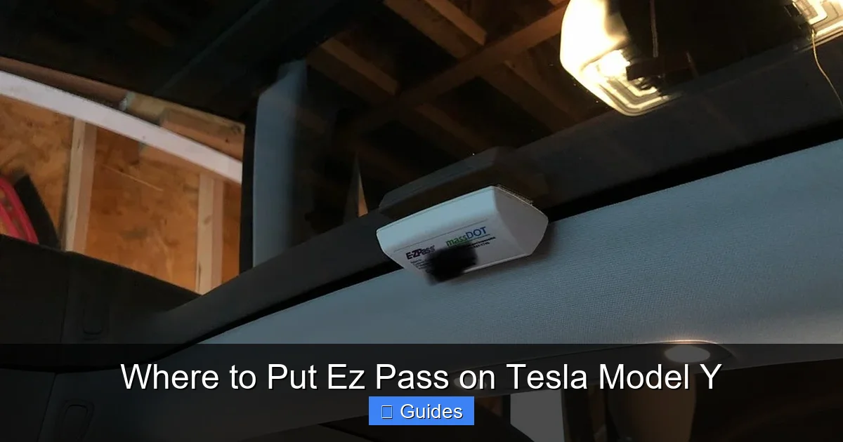 Where to Put Ez Pass on Tesla Model Y