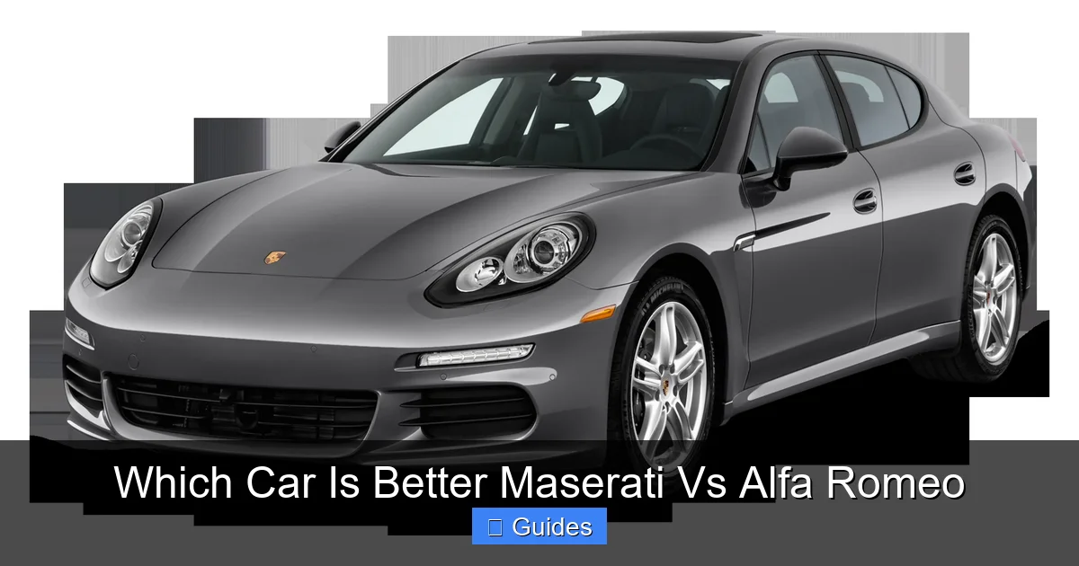 Which Car Is Better Maserati Vs Alfa Romeo