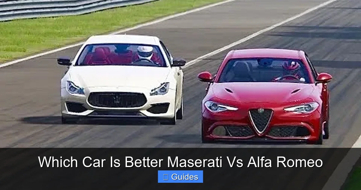 Which Car Is Better Maserati Vs Alfa Romeo