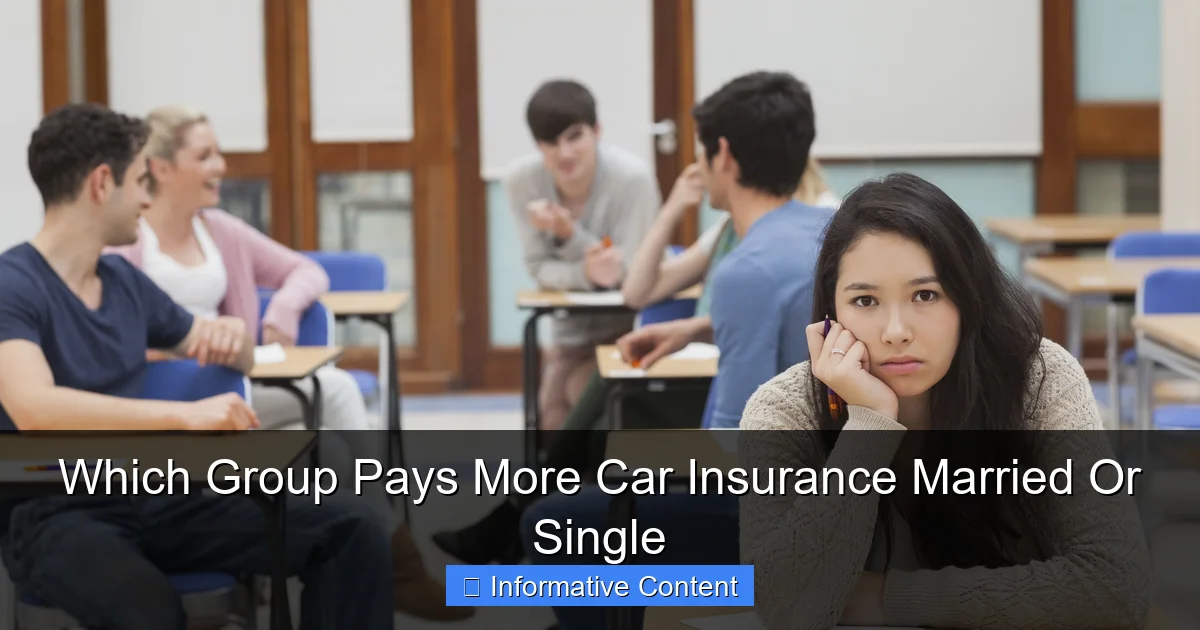 Which Group Pays More Car Insurance Married Or Single