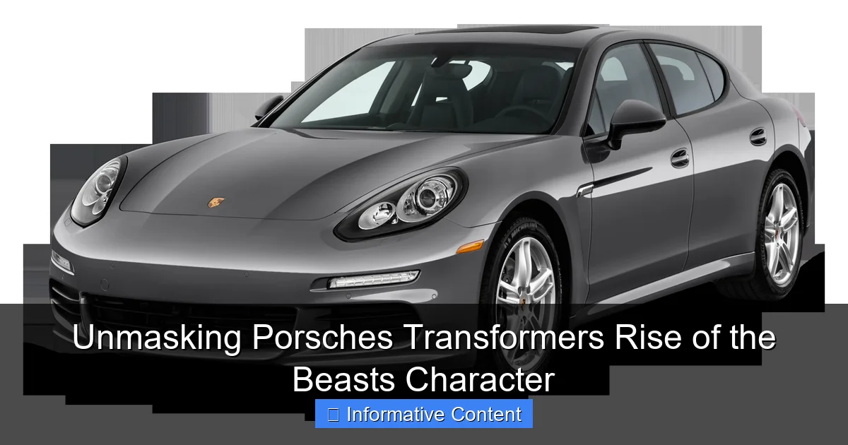 Unmasking Porsches Transformers Rise of the Beasts Character