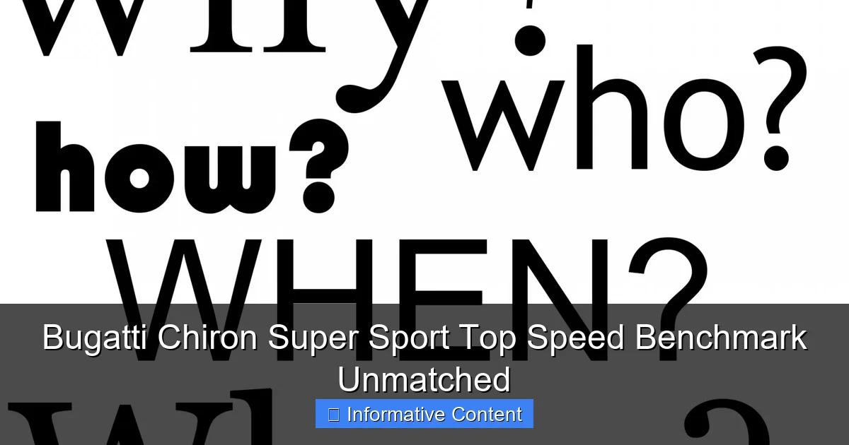 Bugatti Chiron Super Sport Top Speed Benchmark Unmatched