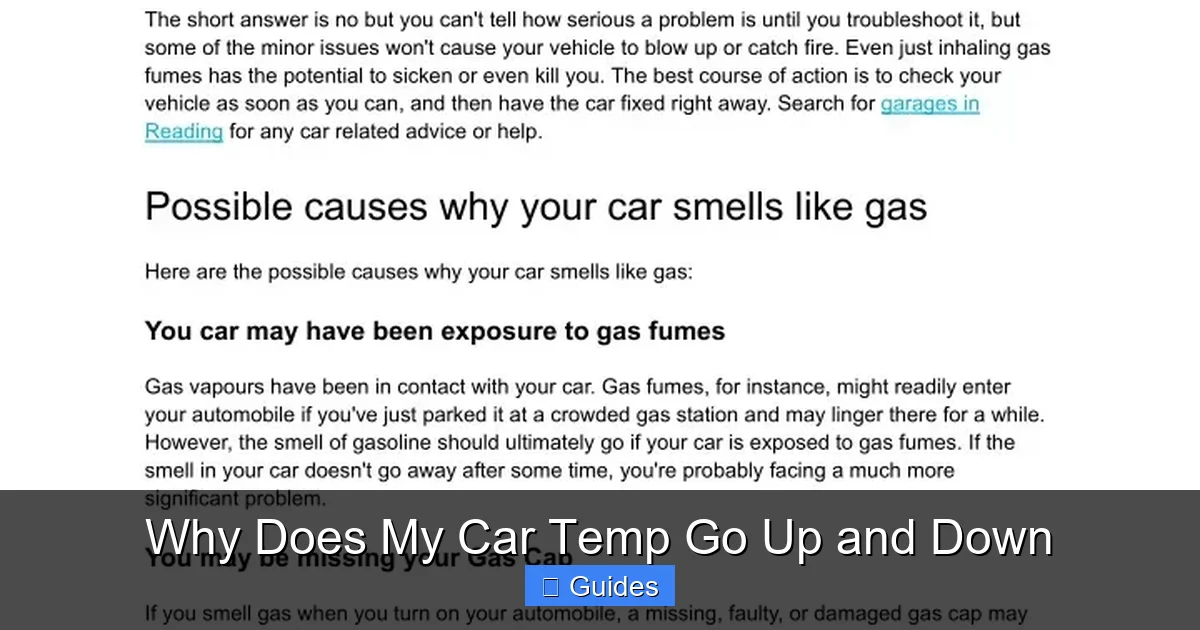 Why Does My Car Temp Go Up and Down