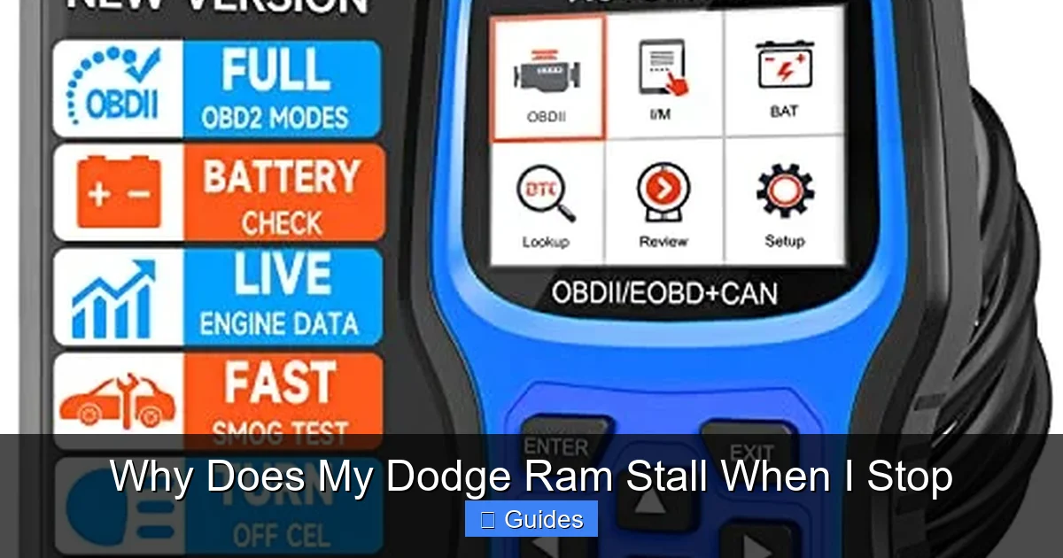 Why Does My Dodge Ram Stall When I Stop