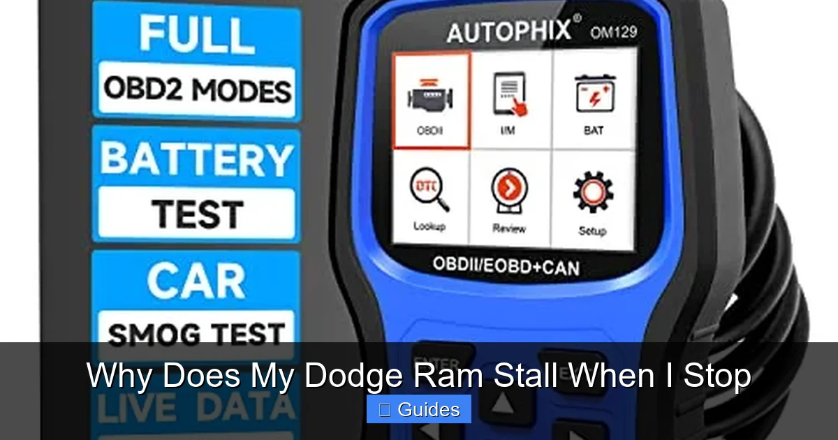 Why Does My Dodge Ram Stall When I Stop