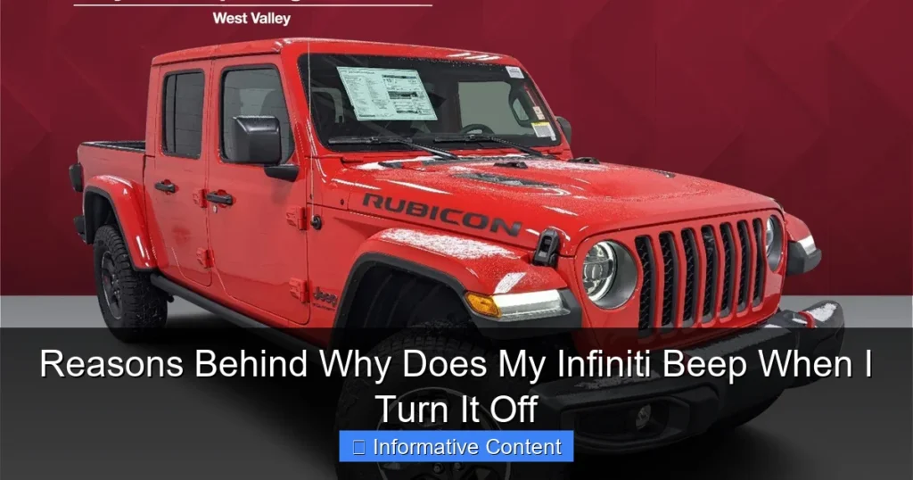 Reasons Behind Why Does My Infiniti Beep When I Turn It Off