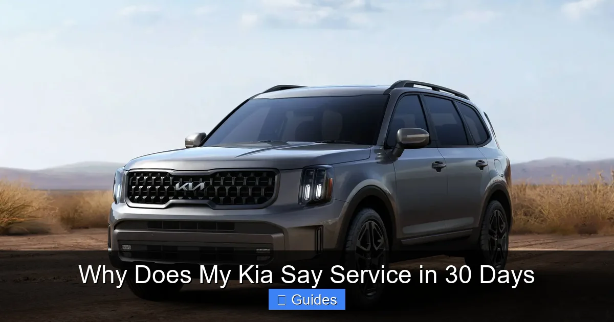 Why Does My Kia Say Service in 30 Days