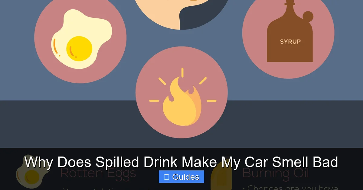 Why Does Spilled Drink Make My Car Smell Bad