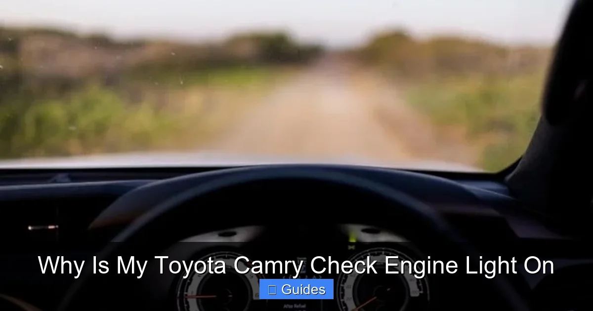 Why Is My Toyota Camry Check Engine Light On