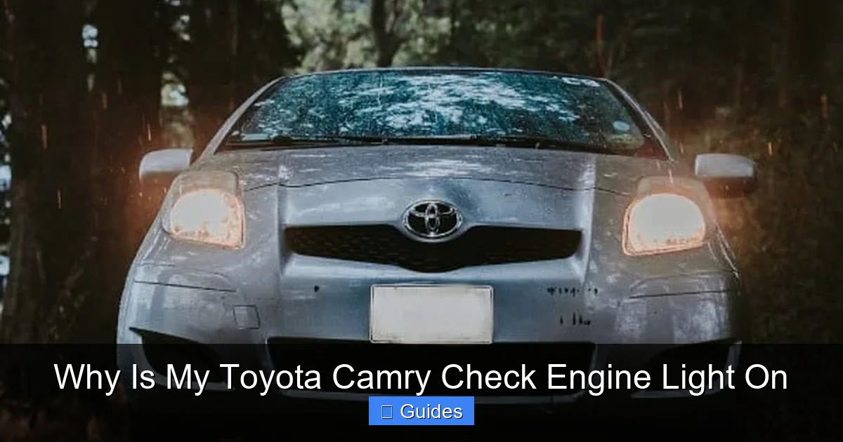 Why Is My Toyota Camry Check Engine Light On