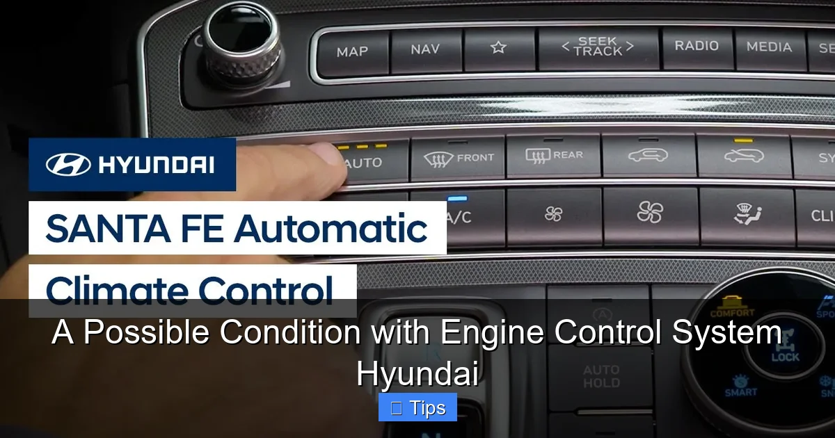 A Possible Condition with Engine Control System Hyundai