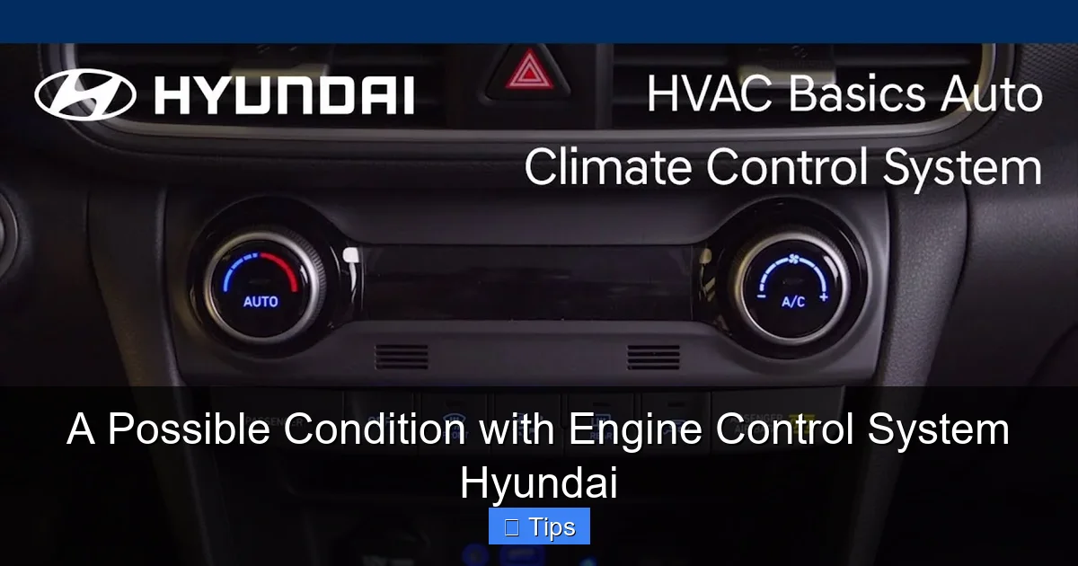 A Possible Condition with Engine Control System Hyundai