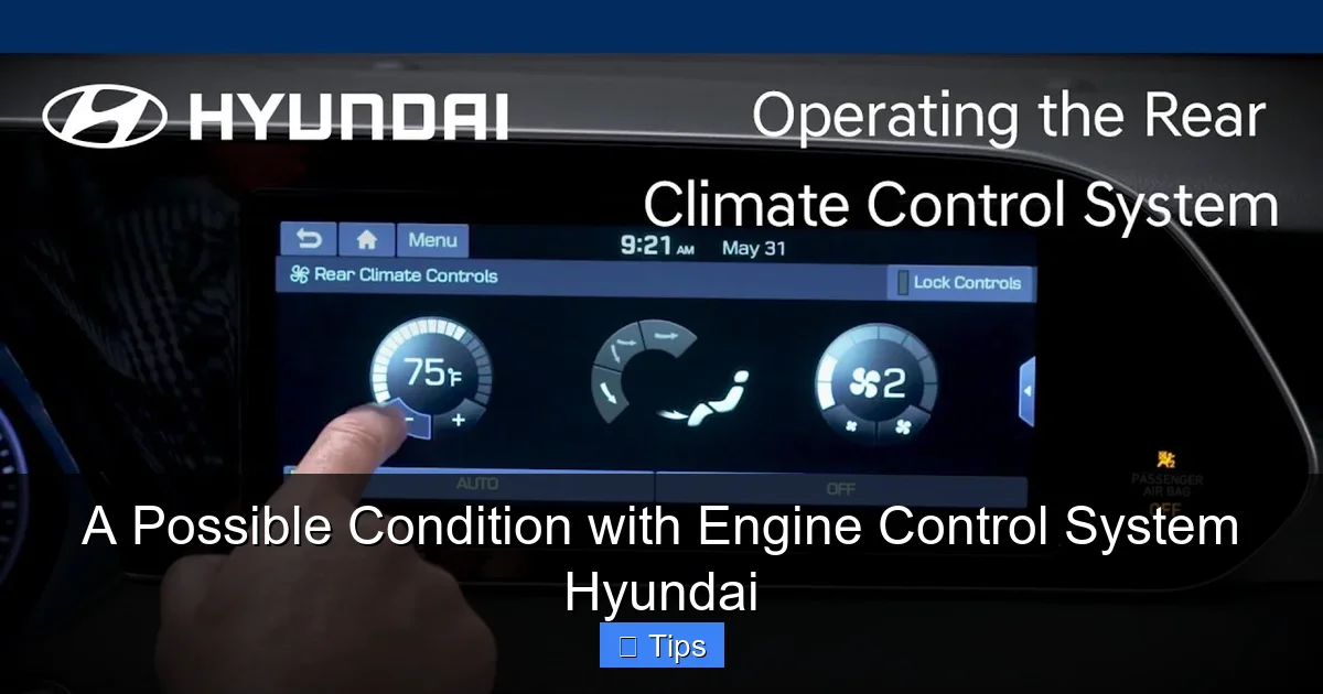 A Possible Condition with Engine Control System Hyundai