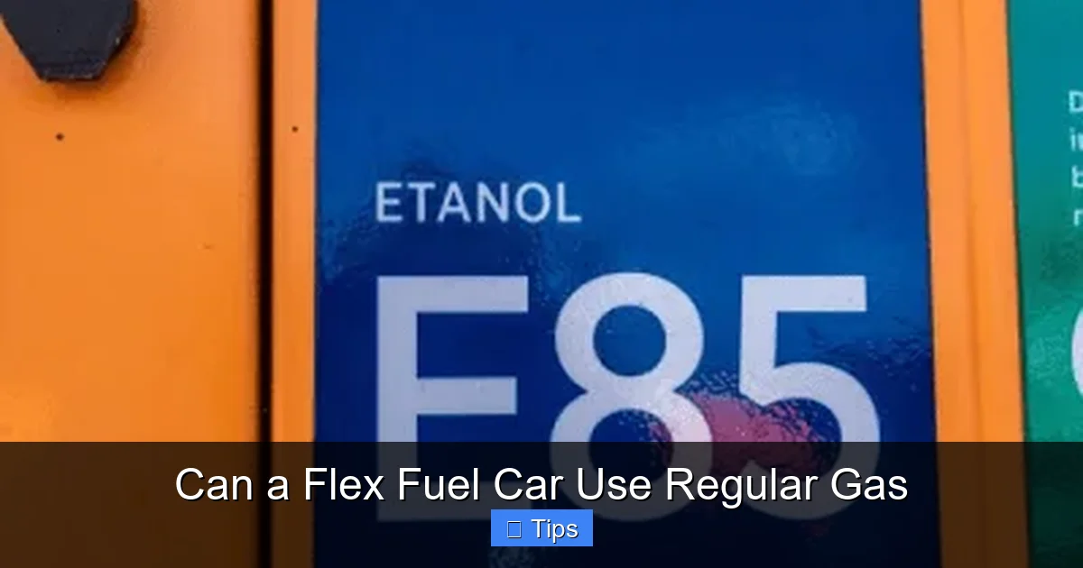 Can a Flex Fuel Car Use Regular Gas