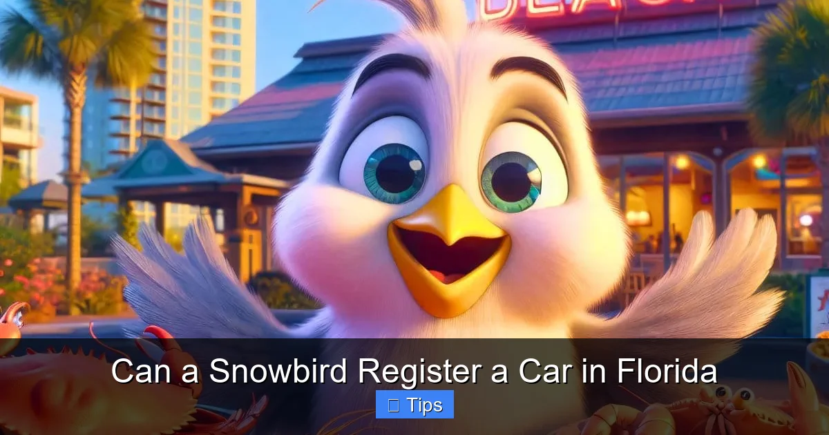 Can a Snowbird Register a Car in Florida