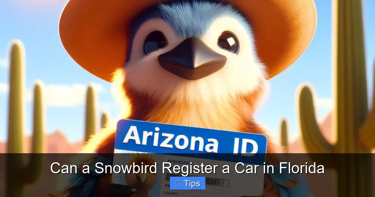 Can a Snowbird Register a Car in Florida