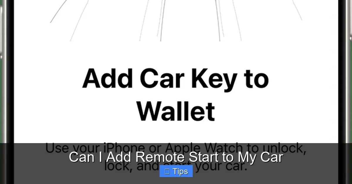 Can I Add Remote Start to My Car