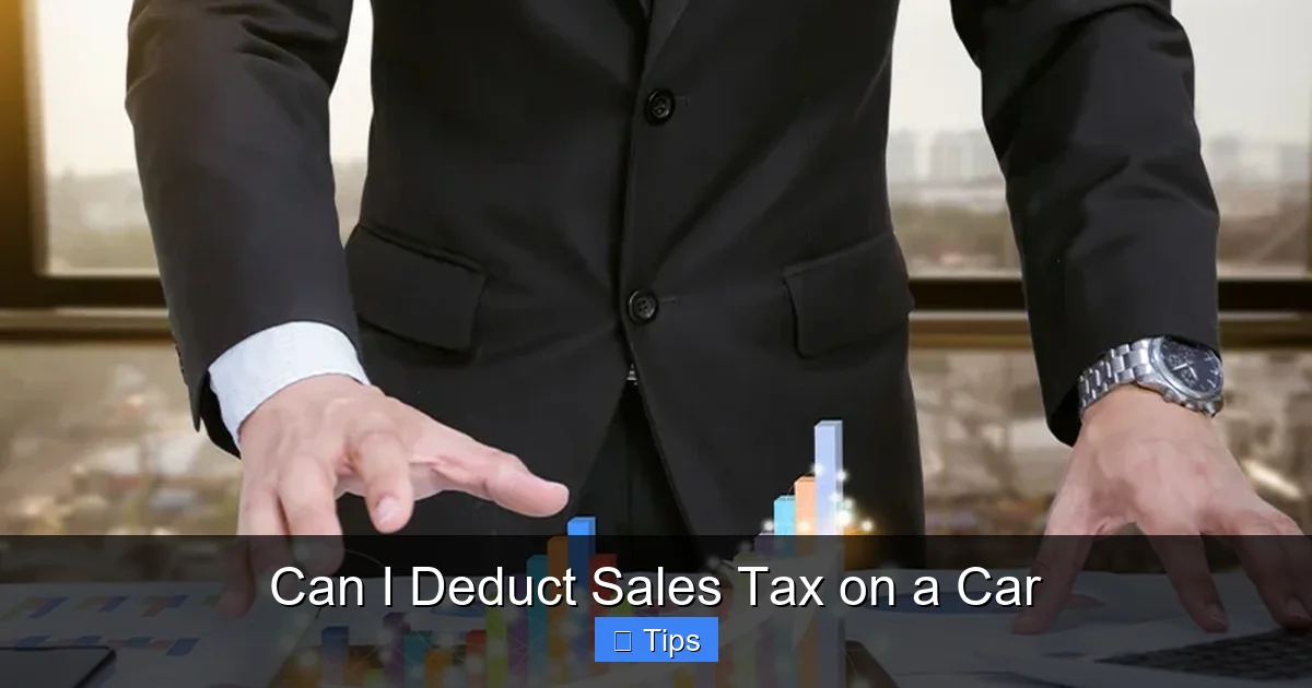Can I Deduct Sales Tax on a Car