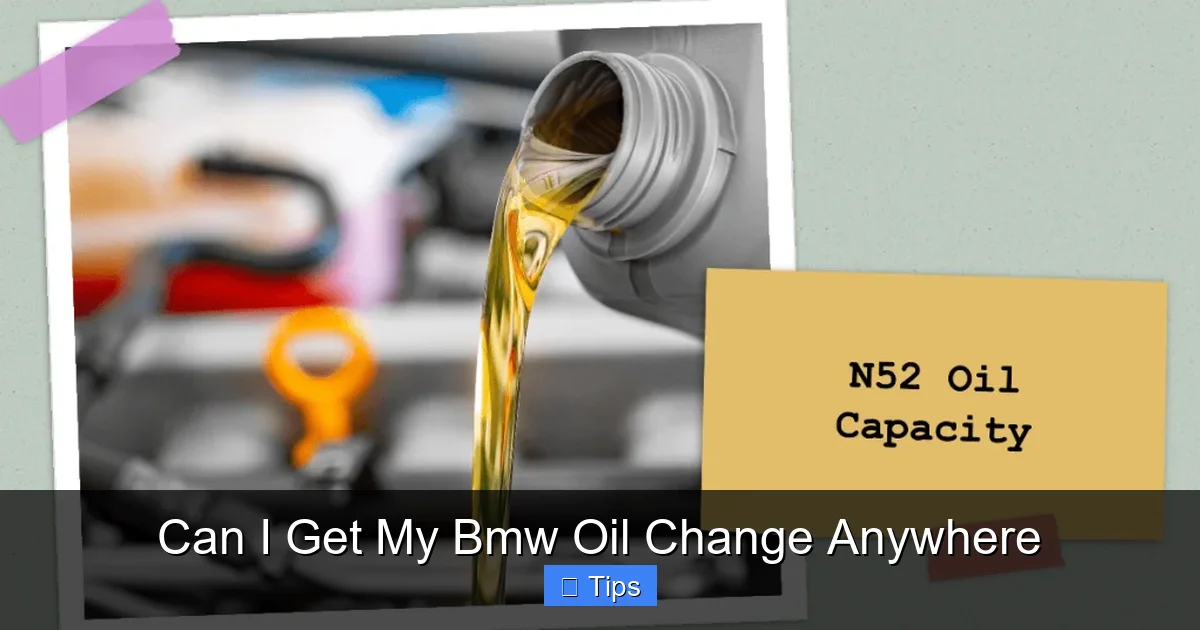 Can I Get My Bmw Oil Change Anywhere