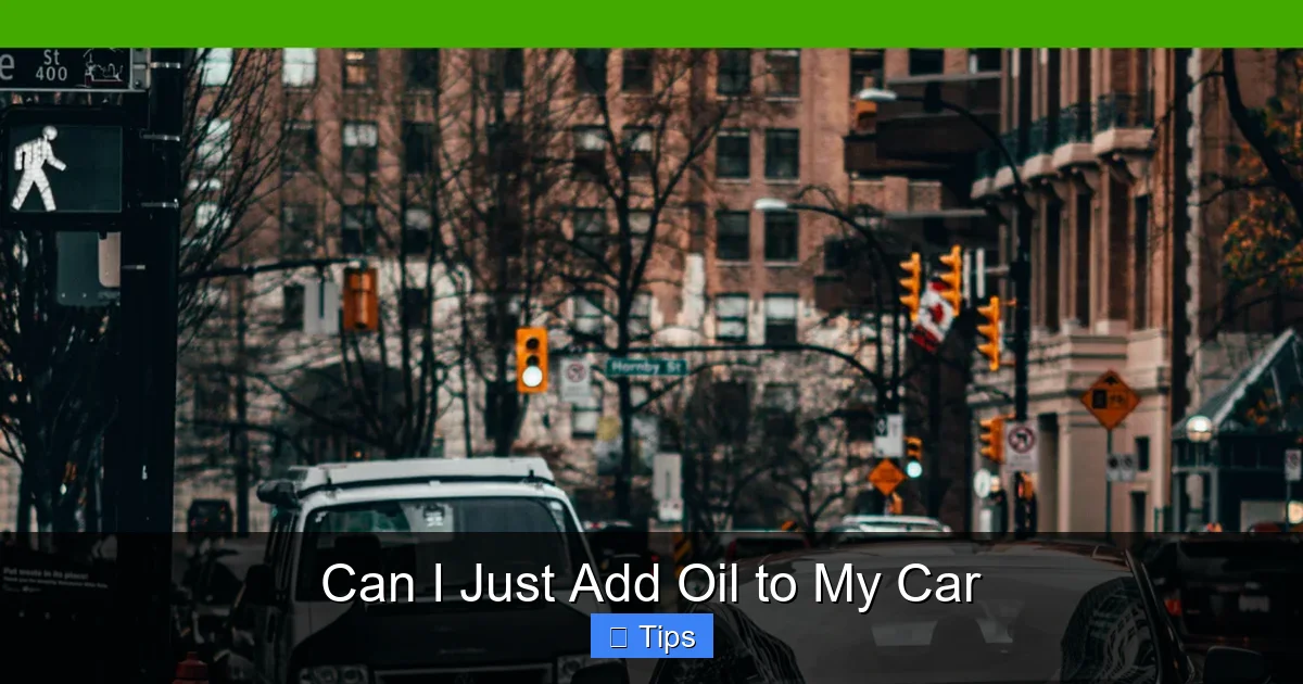 Can I Just Add Oil to My Car