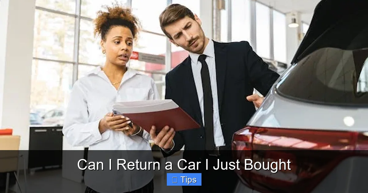 Can I Return a Car I Just Bought