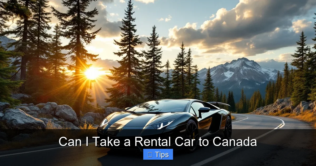 Can I Take a Rental Car to Canada