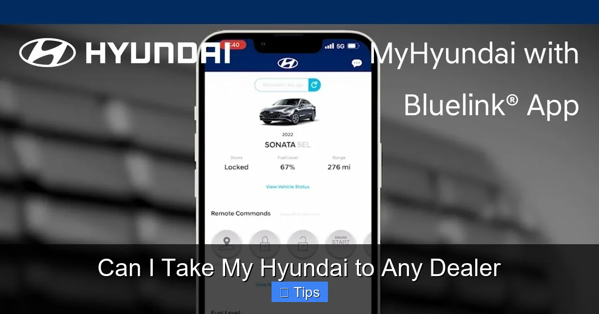 Can I Take My Hyundai to Any Dealer