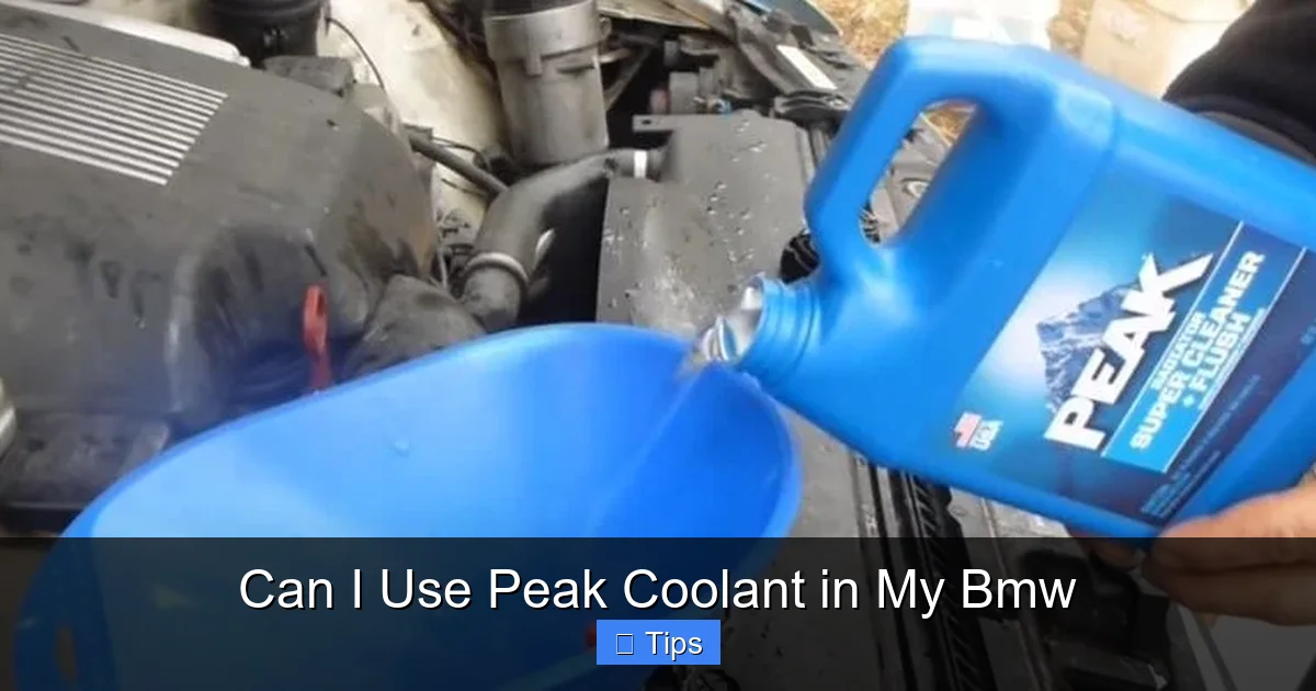 Can I Use Peak Coolant in My Bmw