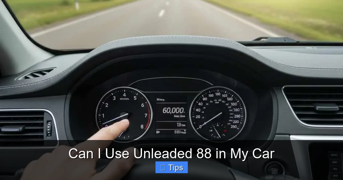 Can I Use Unleaded 88 in My Car